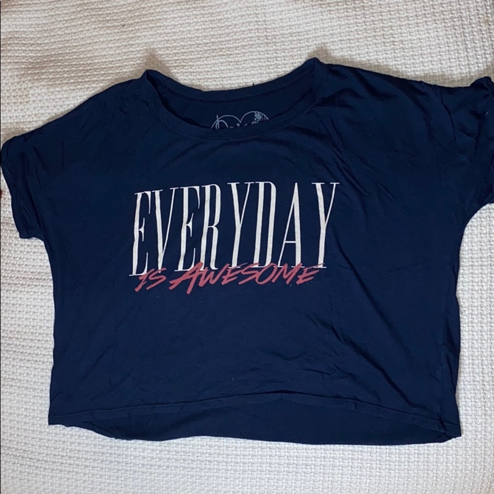 • Graphic Tee with Cuffed Sleeves •